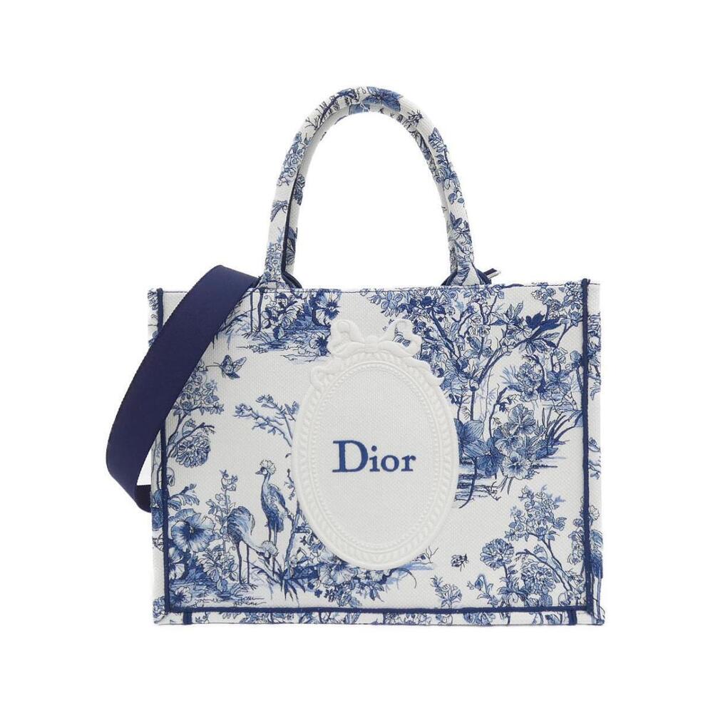 Christian Dior TOILE DE JOUY Floral Flower Book Tote Bag